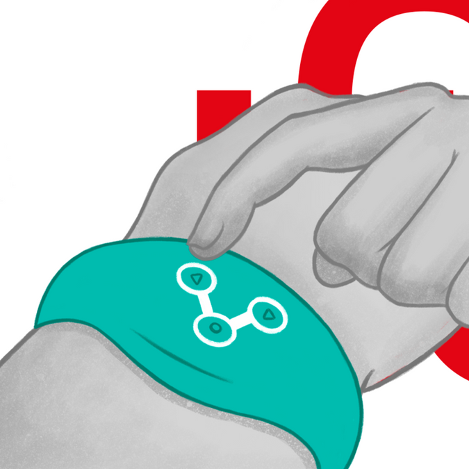 Watchme – Uhr mit kabelloser Technologie Aquamarin