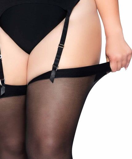 Leg Avenue – Schwarze Strumpfhose Plus