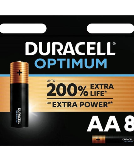 Duracell – Optimum 200 Alkaline Battery Aa Lr6 8 Unit