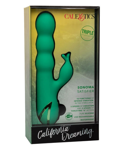 Pleasurements – Calexotics – Sonoma Satisfier Stoßender Rabbit Vibrator Grün