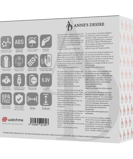 Anne's Desire – Panty Pleasure Tecnolog A Watchme Black/gold