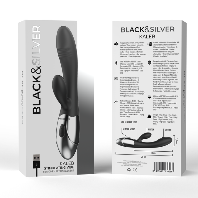 Black&silver – Kaleb Stimulierender Vibrator