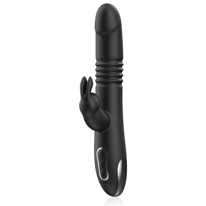 Black&silver – Kenji Up & Down Rabbit Vibrator + Watchme Fernbedienung