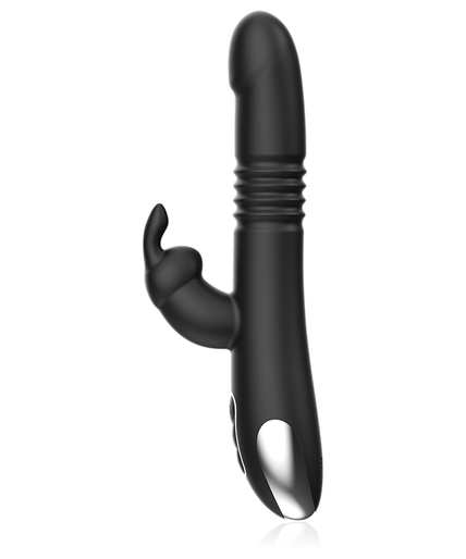 Black&silver – Kenji Up & Down Rabbit Vibrator + Watchme Fernbedienung