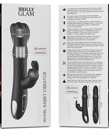 Brilly Glam – Moebius Rabbit Vibrator & Rotator + Watchme Fernbedienung