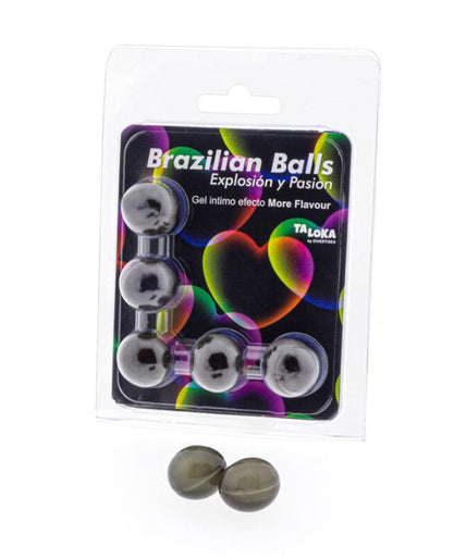 Taloka – 5 Brazilian Balls Mehr Geschmack Effekt Erregendes Gel