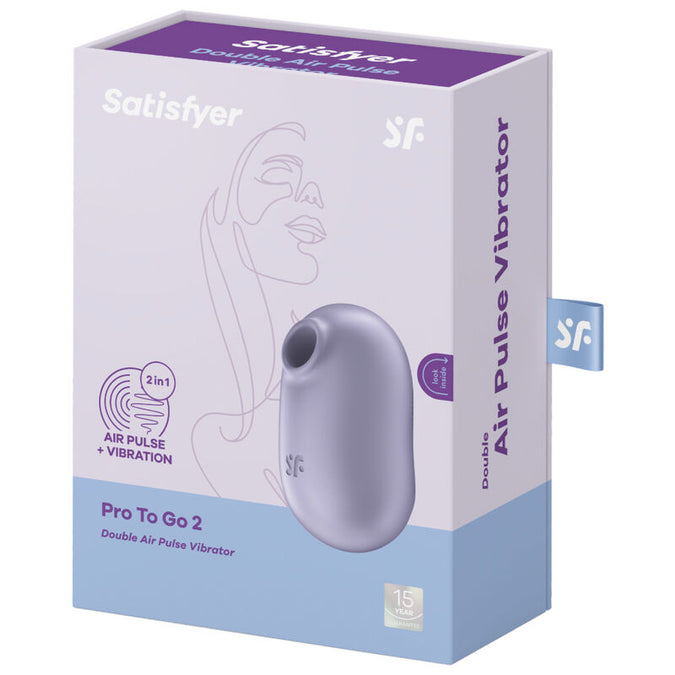Satisfyer – Pro to Go 2 Doppel-Luftimpuls-Stimulator und Vibrator Violett