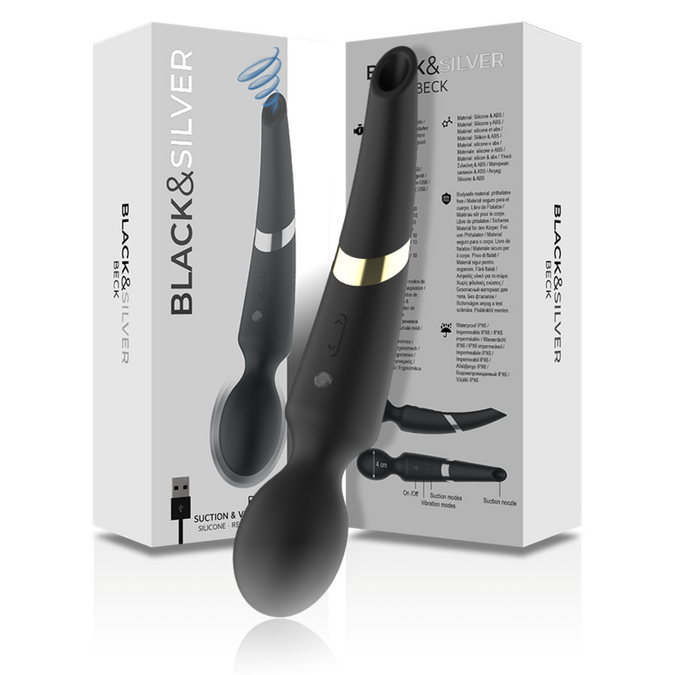 Black&silver – Beck Wand und Saugnapf 2 in 1 Silikon