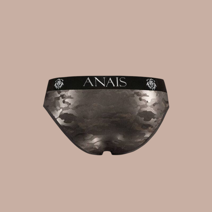 Pleasurements Anais Men Electro Slip met camouflageprint en zwarte tailleband met merklogo