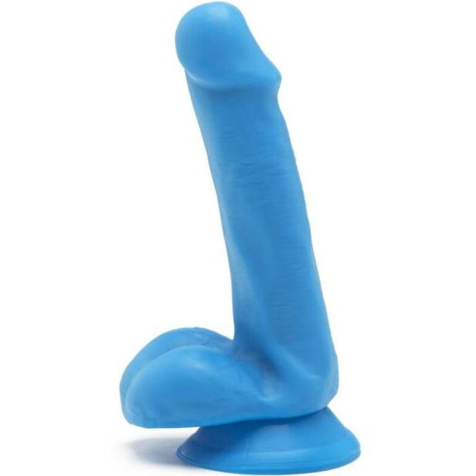 Get Real – Happy Dicks Dildo mit Hoden Blau 12 cm