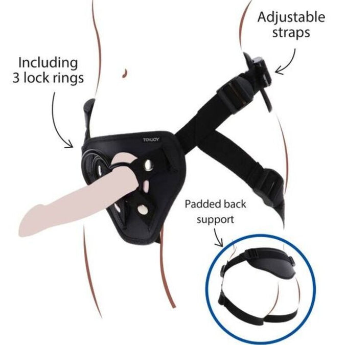 Get Real – Strap – On Deluxe Harness Black