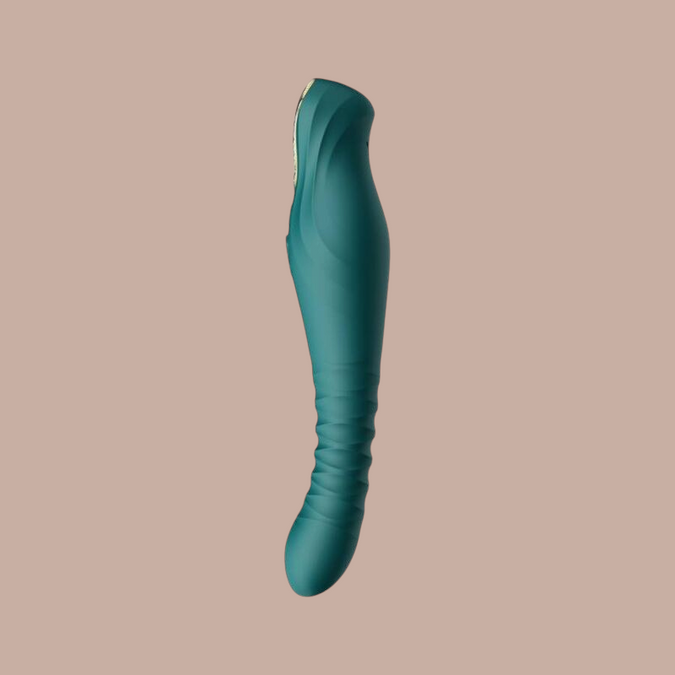 Pleasurements Zalo King Thruster in groen siliconen met PowerThrust technologie voor intiem gebruik