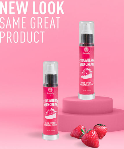 Secretplay – Lubricant 2-1 Heat Effect Strawberry & Cream 50 Ml
