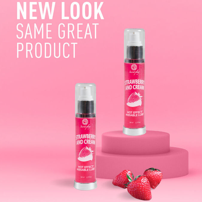 Secretplay – Lubricant 2-1 Heat Effect Strawberry & Cream 50 Ml