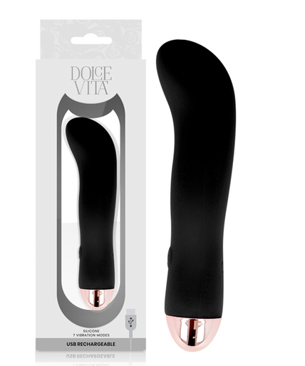 Pleasurements – Dolce Vita – Wiederaufladbarer Vibrator Zwei Schwarz 7 Geschwindigkeiten