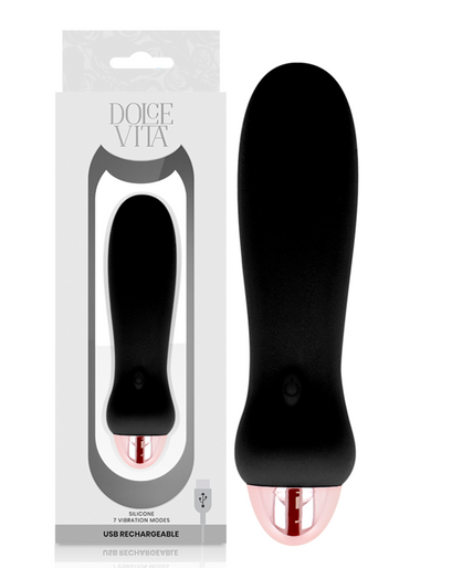 Pleasurements – Dolce Vita – Wiederaufladbarer Vibrator Five Schwarz 7 Geschwindigkeiten