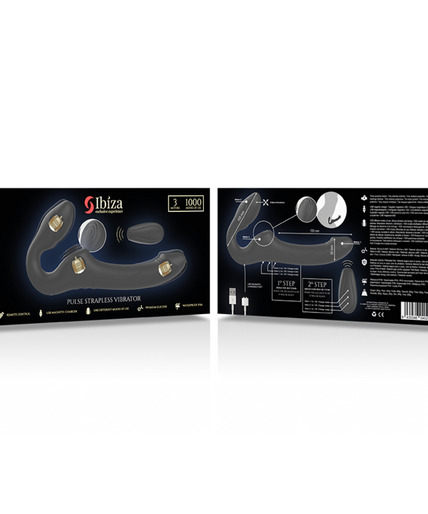 Ibiza – Strapless vibrator met afstandsbediening en drukknop