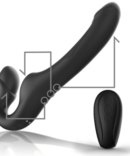 Ibiza – Strapless vibrator met afstandsbediening en drukknop