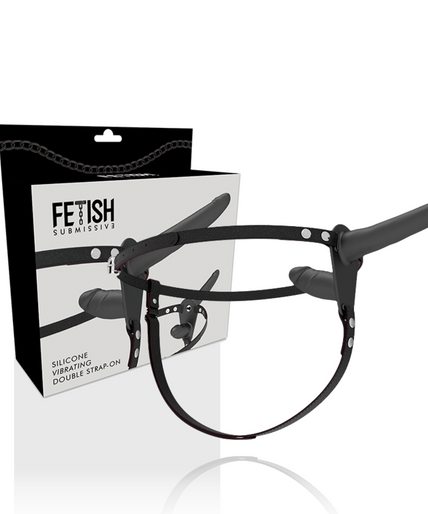 Fetish Submissive Harness – Doppelpenetrationsvibrator Schwarz