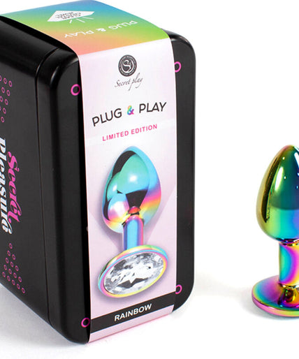 Secretplay – Metal Butt Plug Rainbow Small Size 7 Cm