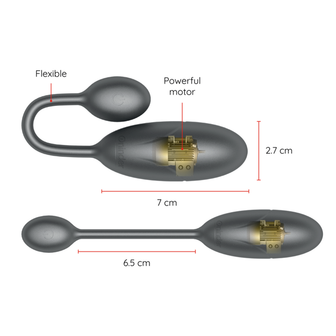 Oninder – Denver Vibrations-Ei Schwarz 7 x 2,7 cm Kostenlose App