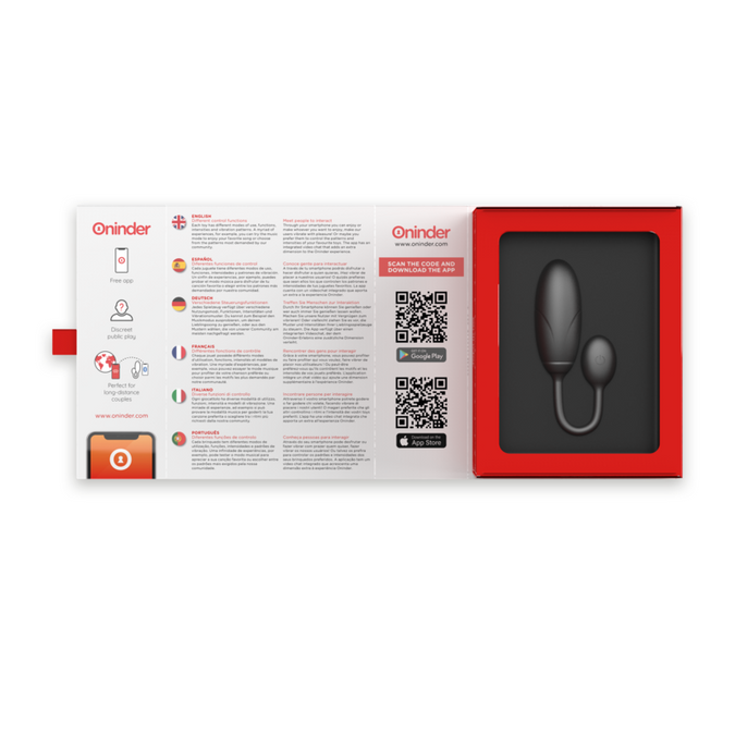 Oninder – Denver Vibrations-Ei Schwarz 7 x 2,7 cm Kostenlose App