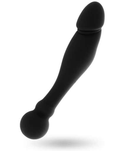 Schwarz&Silber – Karl G – Punktstimulierender Dildo Schwarz 18 Cm