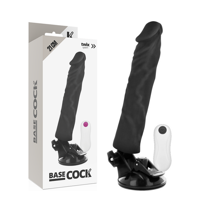 Basecock – Realistic Vibrator Remote Control Black 21 Cm -O- 4 Cm