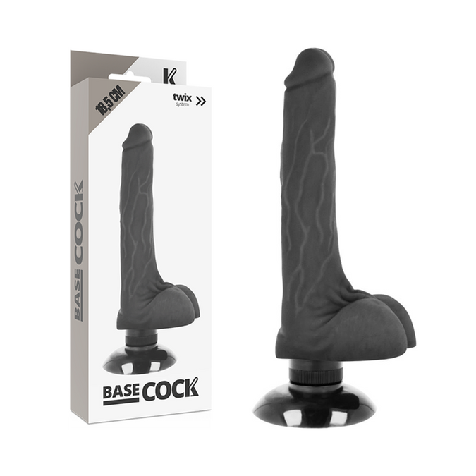 Basecock – Realistische Vibrator 2 – 1 Zwart 18,5 Cm – O – 4 Cm