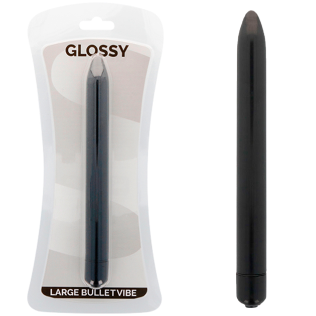 Glossy – Slim Vibrator Black