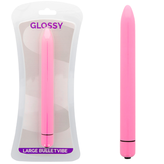 Glossy – Slim Vibrator Deep Rose