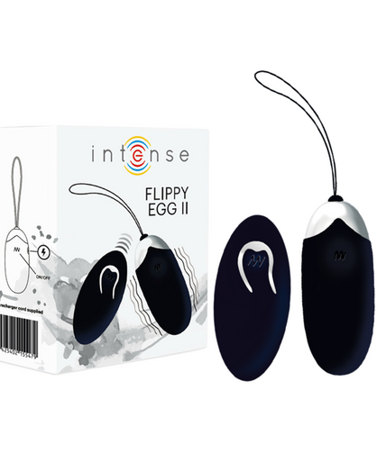 Intense – Flippy II Vibrations-Ei mit Fernbedienung Schwarz