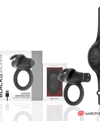 Schwarz&Silber – Agron Fernbedienung Cockring Watchme