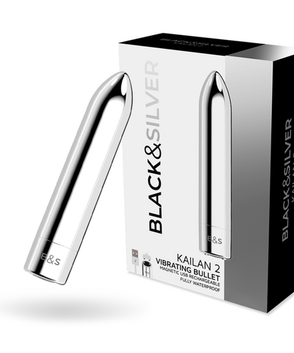 Black&silver – Kailan 2 Silber Vibrations-Magnetkugel