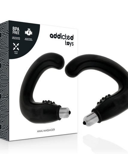 Addicted Toys – Prostata-Anal-Massagegerät mit Vibrationskugel – Schwarz
