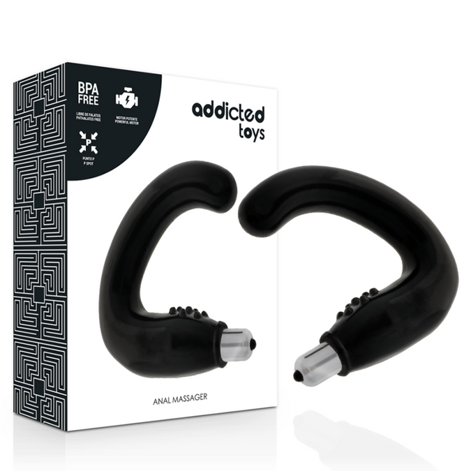 Addicted Toys – Prostata-Anal-Massagegerät mit Vibrationskugel – Schwarz
