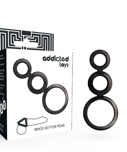 Addicted Toys – Rings Set for Penis - Smoked