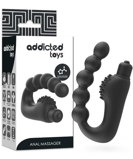 Addicted Toys – Prostata Anal Massager mit Vibration – Schwarz