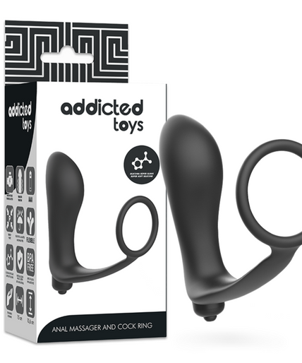 Addicted Toys – Vibrierender Analplug mit Penisring