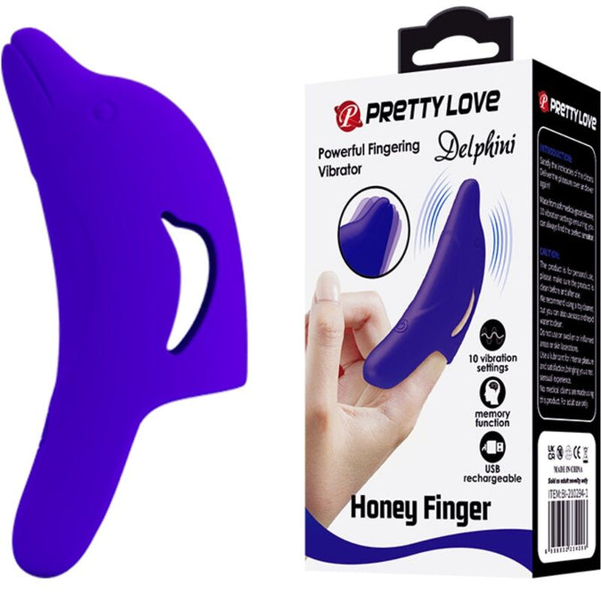 Pretty Love – Delphini Powerful Dark Blue Finger Stimulator