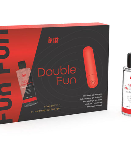 Intt Veröffentlichungen – Double Fun Set mit Vibrationskugel und Erdbeer-Massagegel
