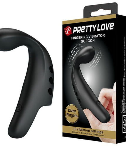 Pretty Love – Schwarzer Gorgon Vibrator Fingerhut