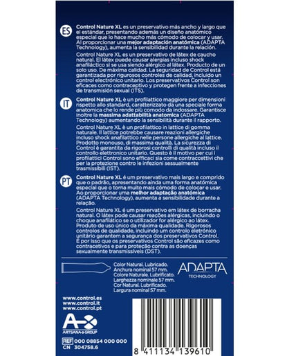 Controle – Adapta Nature XL condooms 12 stuks