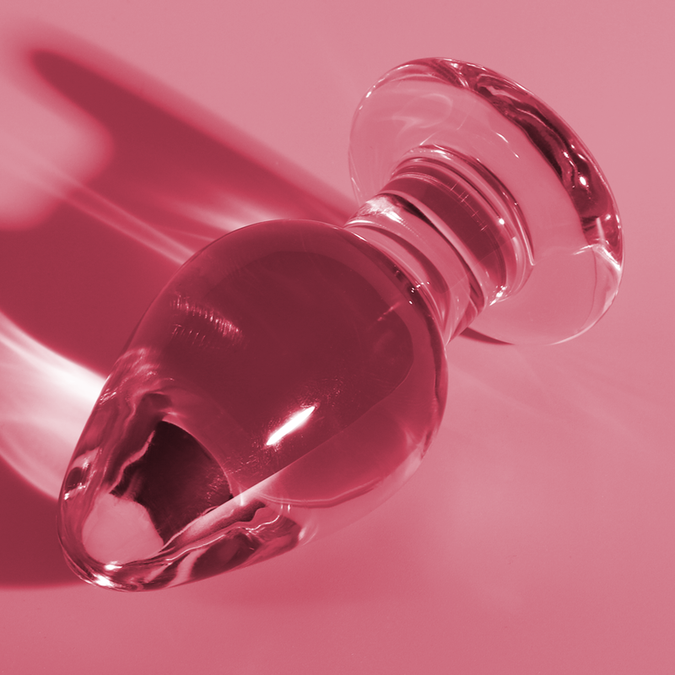 Nebula Serie von Ibiza – Modell 3 Analplug aus Borosilikatglas Pink 11 cm – Ø 3 cm
