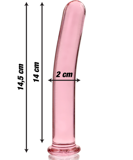 Nebula Series by Ibiza – Model 8 Dildo Borosilicate Glass Pink 14.5 cm – Ø 2 cm