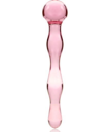 Nebula Series by Ibiza – Model 13 Dildo Borosilicate Glass Pink 18 cm – Ø 3.5 cm