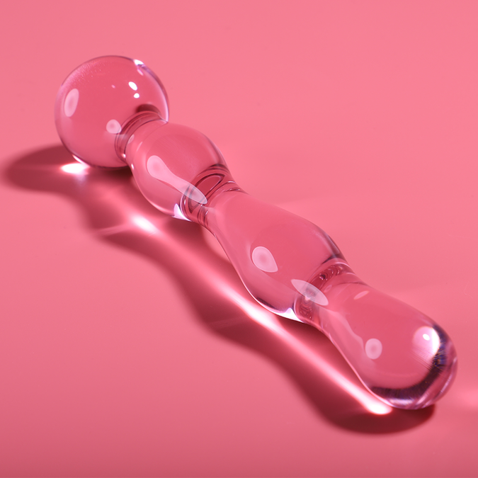 Nebula-serie van Ibiza – Model 13 Dildo van Borosilicaatglas Roze 18 cm – Ø 3,5 cm