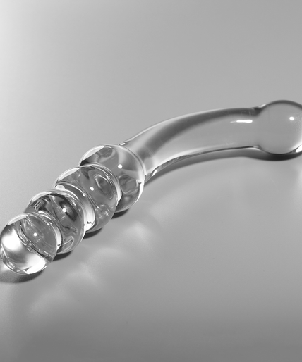 Nebula Series by Ibiza – Model 14 Dildo Borosilicate Glass Clear 18.5 cm – Ø 4 cm