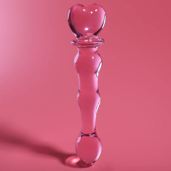 Nebula-serie van Ibiza – Model 21 Dildo van Borosilicaatglas Roze 20,5 cm – Ø 4 cm