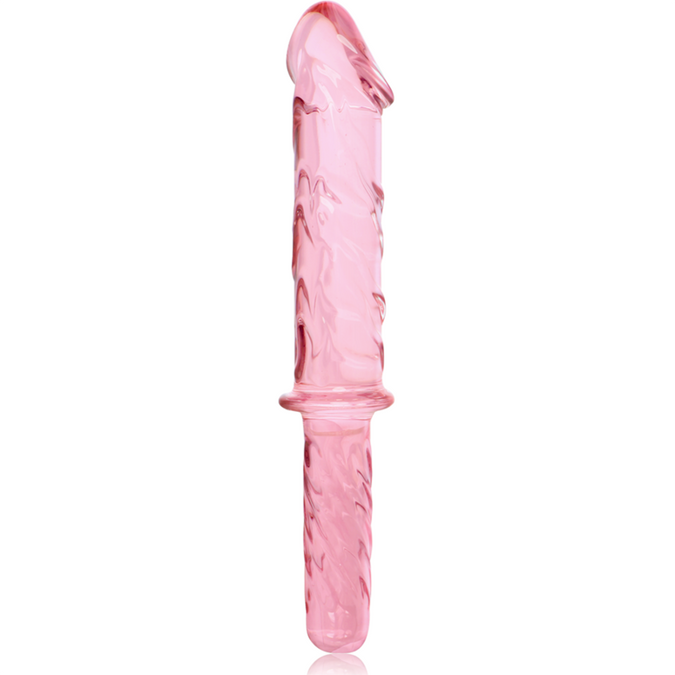 Nebula-serie van Ibiza – Model 24 Dildo van Borosilicaatglas Roze 28,5 cm – Ø 4 cm